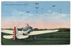 Linen Postcard Army Planes Releasing Parachute Troops 1942